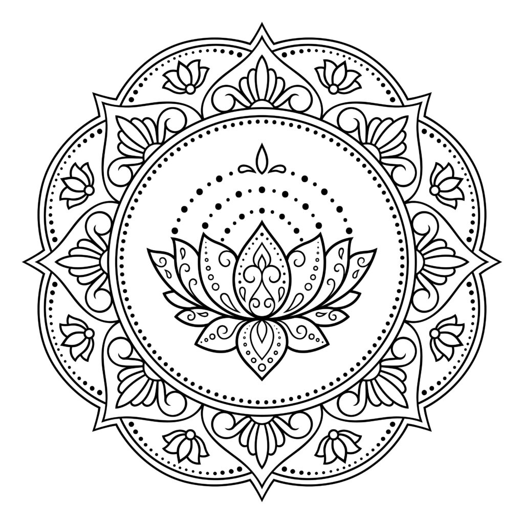 MANDALAS LOTUS créatif loisir à colorier https://loisirs-creatifs-bricolages.fr