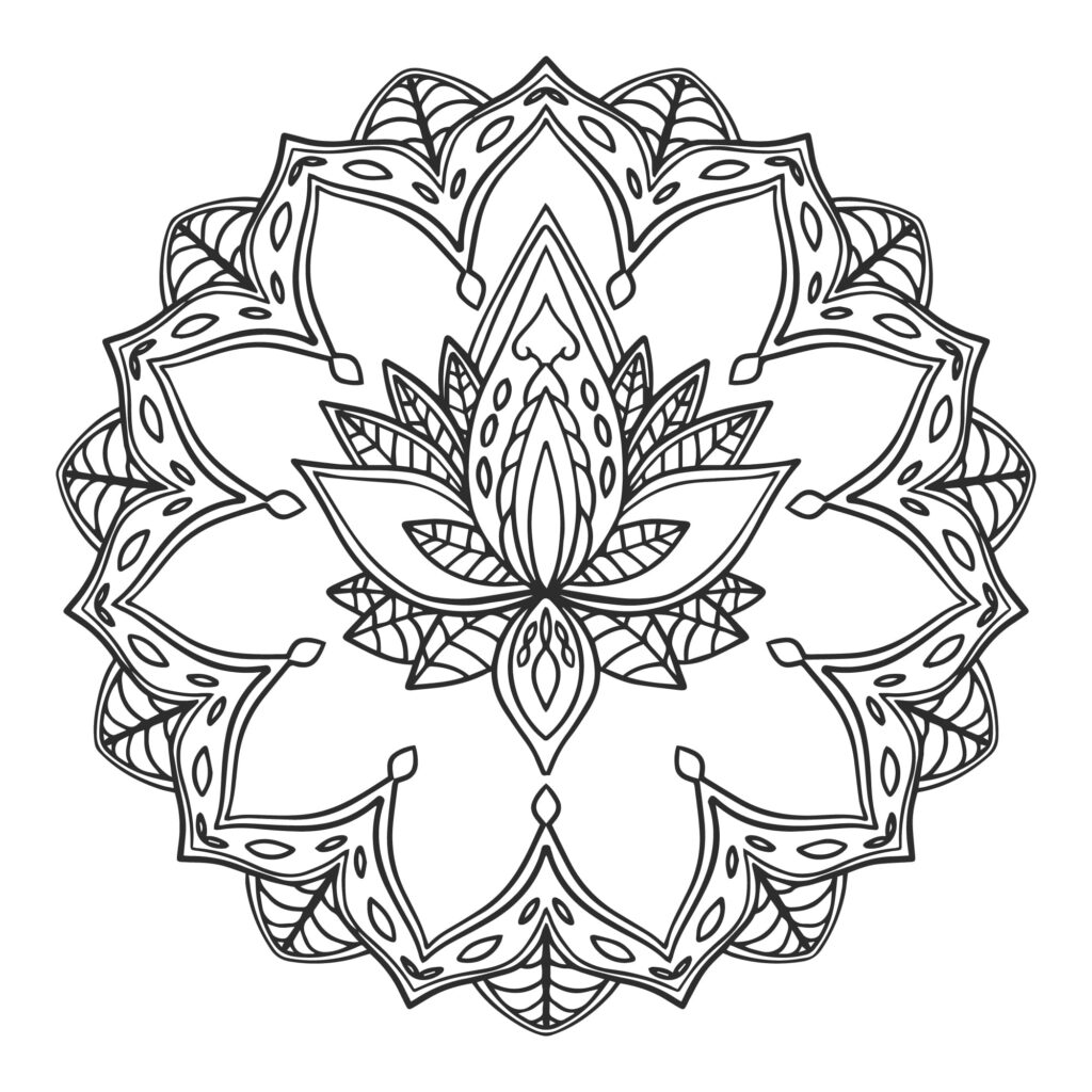 MANDALAS LOTUS créatif loisir à colorier https://loisirs-creatifs-bricolages.fr