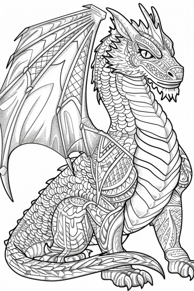 Dragon mandala l'art thérapie pour colorier loisir créatif https://loisirs-creatifs-bricolages.fr